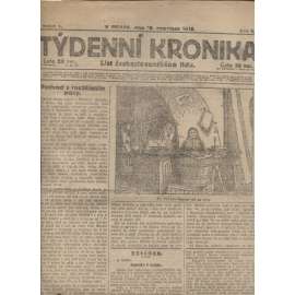 Týdenní kronika (19.12.1918) - staré noviny, 1. republika, I. světová válka