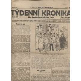 Týdenní kronika (16.1.1919) - staré noviny, 1. republika