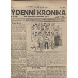 Týdenní kronika (16.1.1919) - staré noviny, 1. republika