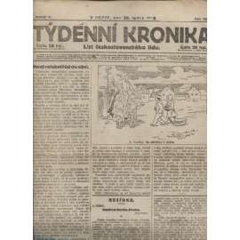 Týdenní kronika (30.1.1919) - staré noviny, 1. republika