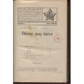 Tělesný vývoj lidstva (konvolut příruček pro cvičení a tělesnou zdatnost, 1921, 1922 a 1923) [sport, hrazda, kladina, cvičení s náčiním, lehká atletika] FDTJ