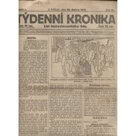 Týdenní kronika (10.4.1919) - staré noviny, 1. republika