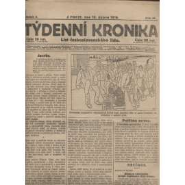 Týdenní kronika (10.4.1919) - staré noviny, 1. republika