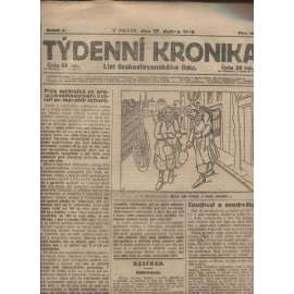 Týdenní kronika (17.4.1919) - staré noviny, 1. republika