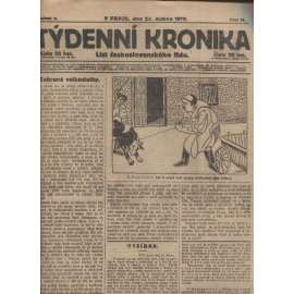 Týdenní kronika (24.4.1919) - staré noviny, 1. republika