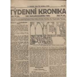 Týdenní kronika (15.5.1919) - staré noviny, 1. republika