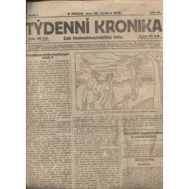 Týdenní kronika (22.5.1919) - staré noviny, 1. republika