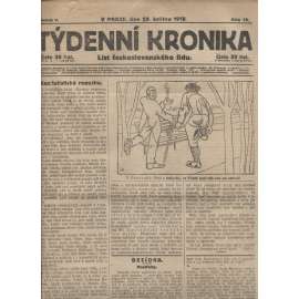 Týdenní kronika (29.5.1919) - staré noviny, 1. republika