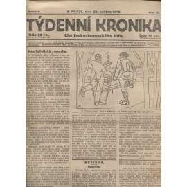 Týdenní kronika (29.5.1919) - staré noviny, 1. republika