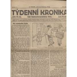 Týdenní kronika (5.6.1919) - staré noviny, 1. republika