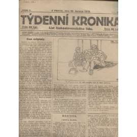 Týdenní kronika (12.6.1919) - staré noviny, 1. republika