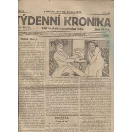 Týdenní kronika (26.6.1919) - staré noviny, 1. republika