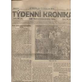 Týdenní kronika (3.7.1919) - staré noviny, 1. republika