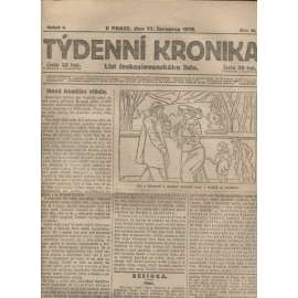 Týdenní kronika (10.7.1919) - staré noviny, 1. republika