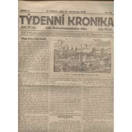 Týdenní kronika (17.7.1919) - staré noviny, 1. republika