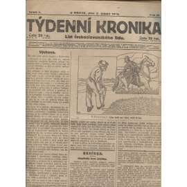 Týdenní kronika (7.8.1919) - staré noviny, 1. republika
