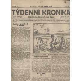 Týdenní kronika (21.8.1919) - staré noviny, 1. republika
