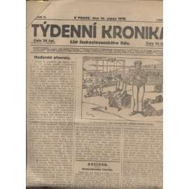 Týdenní kronika (14.8.1919) - staré noviny, 1. republika