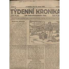 Týdenní kronika (14.8.1919) - staré noviny, 1. republika