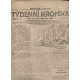 Týdenní kronika (18.9.1919) - staré noviny, 1. republika