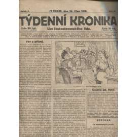 Týdenní kronika (30.10.1919) - staré noviny, 1. republika