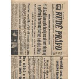 Rudé právo (28.2.1948) - staré noviny, vítězný únor, únorové vítězství, komunistický převrat, únorový puč