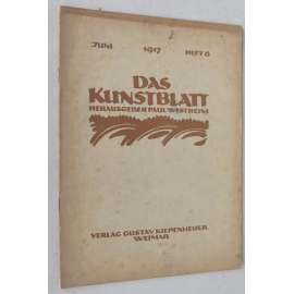 Das Kunstblatt, ročník 1917, č. 6 (červen) [umění; Ludwig Meidner; časopis; grafika]