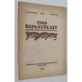 Das Kunstblatt, ročník 1917, č. 9 (září) [umění; Stanislaus, Stanisław Stückgold; Odilon Redon; časopis; grafika]