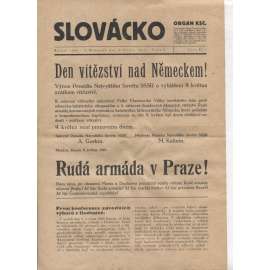 Slovácko (9.5.1945)  - staré noviny