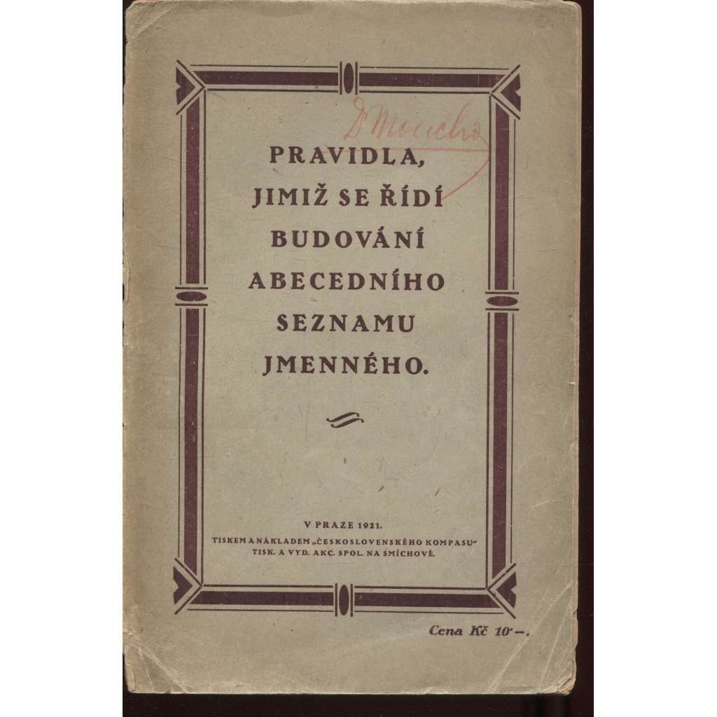 Pravidla, jimiž se řídí budování abecedního seznamu jmenného (bibliografie)