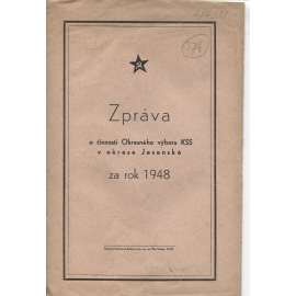 Zpráva o činnosti Okresného výboru KSS v okrese Jesenské za rok 1948 (komunistická literatura) - Slovensko, text slovensky