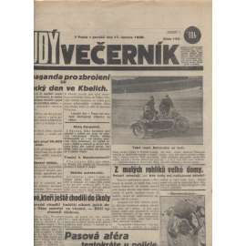 Rudý večerník (17.6.1929) - staré noviny, 1. republika