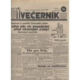 Rudý večerník (20.6.1929) - staré noviny, 1. republika