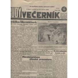 Rudý večerník (24.6.1929) - staré noviny, 1. republika