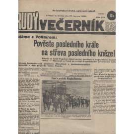 Rudý večerník (27.6.1929) - staré noviny, 1. republika