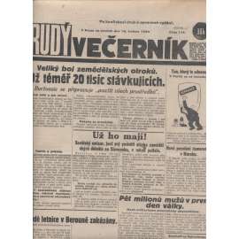 Rudý večerník (16.5.1929) - staré noviny, 1. republika