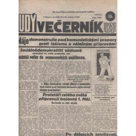 Rudý večerník (29.4.1929) - staré noviny, 1. republika