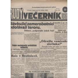 Rudý večerník (24.5.1929) - staré noviny, 1. republika