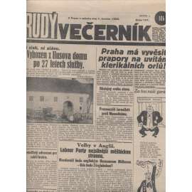 Rudý večerník (1.6.1929) - staré noviny, 1. republika