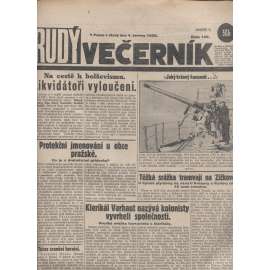 Rudý večerník (4.6.1929) - staré noviny, 1. republika