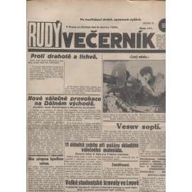 Rudý večerník (6.6.1929) - staré noviny, 1. republika