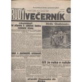 Rudý večerník (7.6.1929) - staré noviny, 1. republika