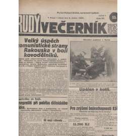 Rudý večerník (9.4.1929) - staré noviny, 1. republika