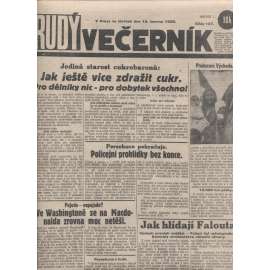 Rudý večerník (13.6.1929) - staré noviny, 1. republika