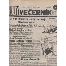 Rudý večerník (12.2.1929) - staré noviny, 1. republika