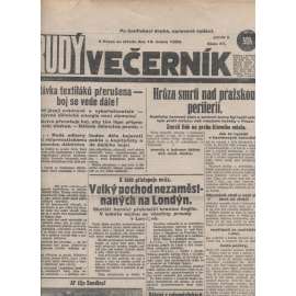 Rudý večerník (13.2.1929) - staré noviny, 1. republika