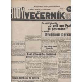 Rudý večerník (15.2.1929) - staré noviny, 1. republika