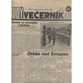 Rudý večerník (8.7.1929) - staré noviny, 1. republika