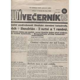 Rudý večerník (24.10.1929) - staré noviny, 1. republika