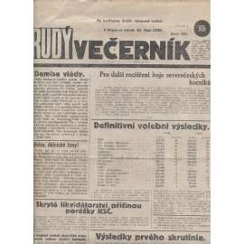 Rudý večerník (30.10.1929) - staré noviny, 1. republika